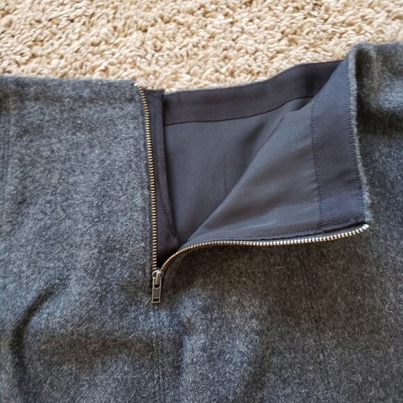 Madewell wool blend boulevard micro mini grey skirt 6 - Picture 4 of 6